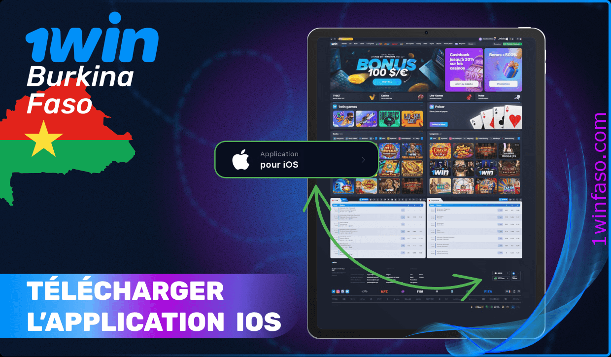 Téléchargez et installez gratuitement l'application iOS 1win.