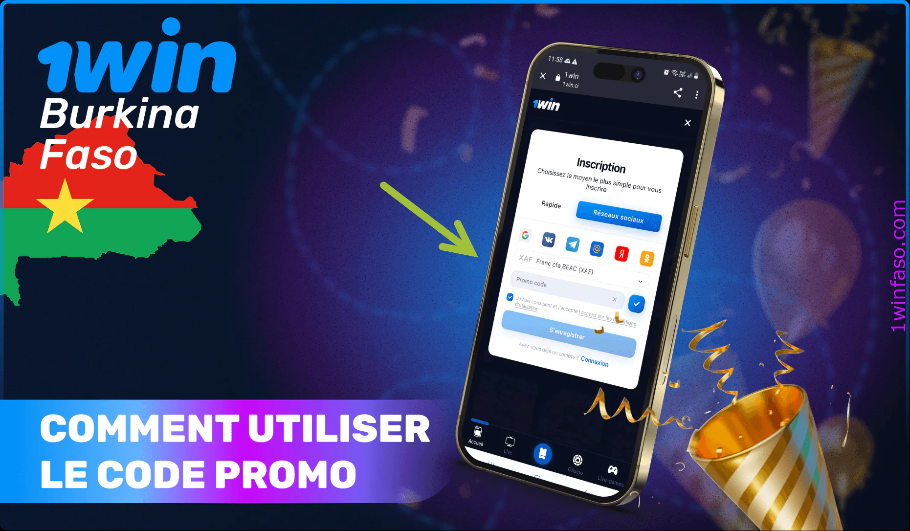 Comment utiliser le code promo 1win?