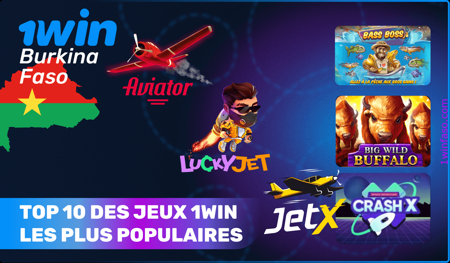 1win top 10 des jeux les plus populaires.