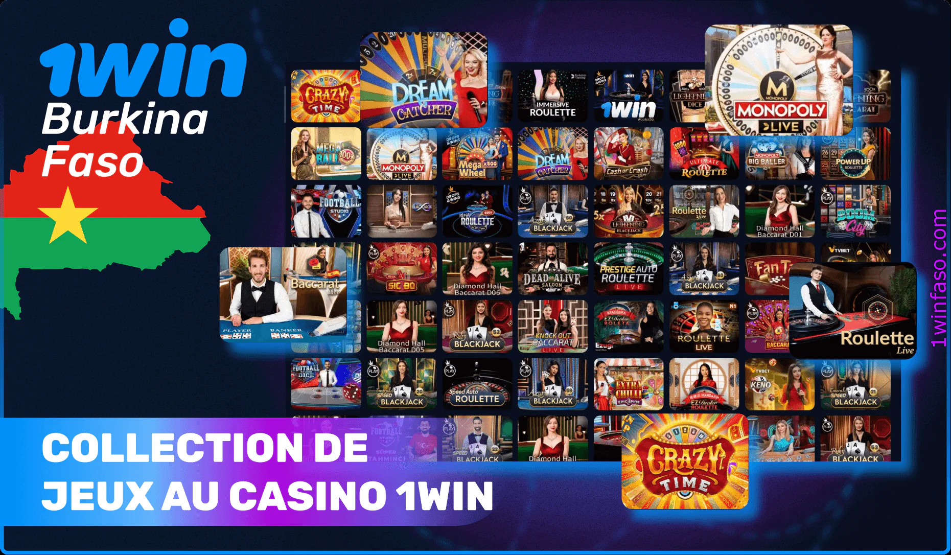 Le site 1win propose plus de 10 670 jeux de casino en ligne.