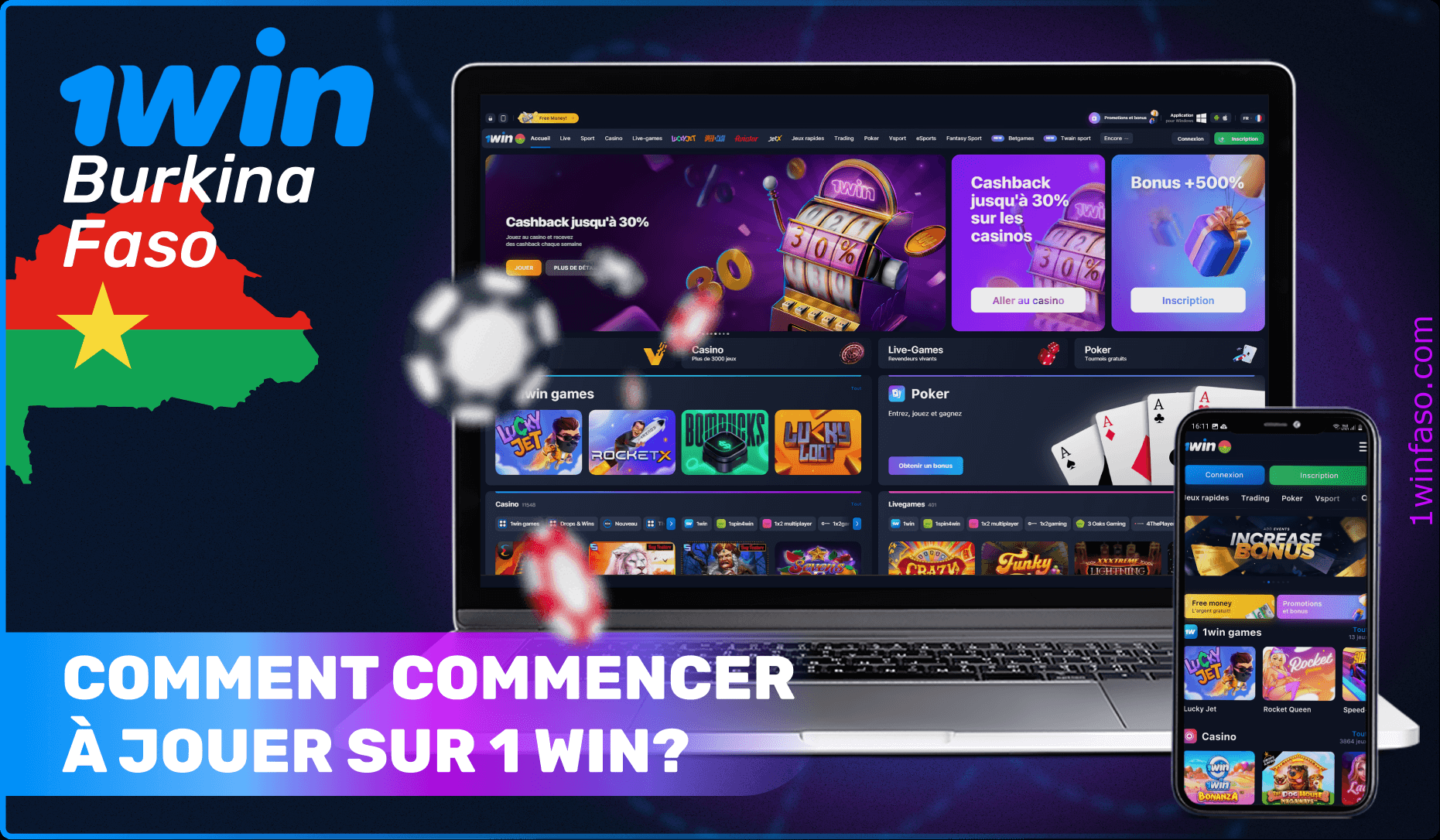 Inscrivez-vous pour commencer à jouer pour de l'argent réel à 1win.