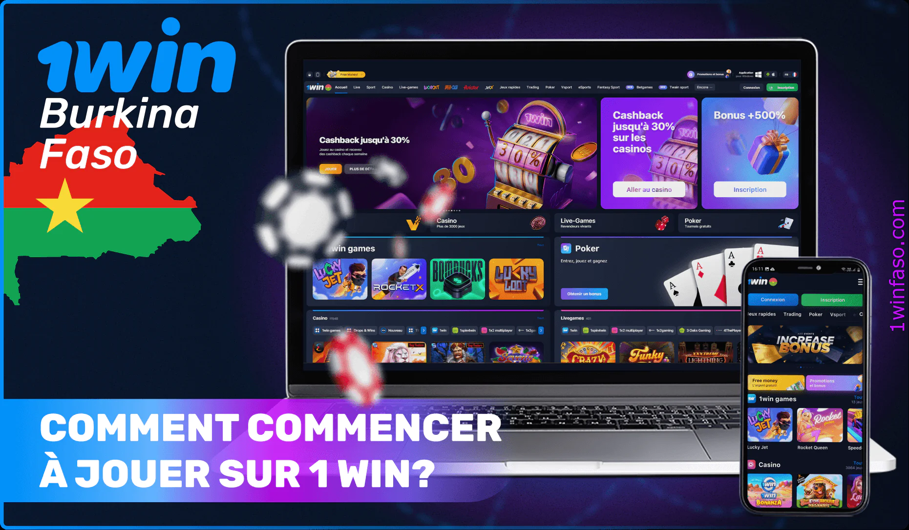 Inscrivez-vous pour commencer à jouer pour de l'argent réel à 1win.