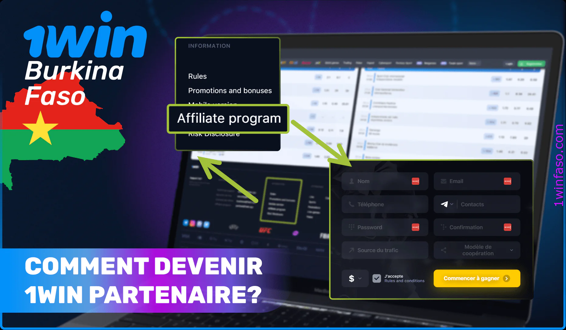 Comment participer au programme d'affiliation 1win?