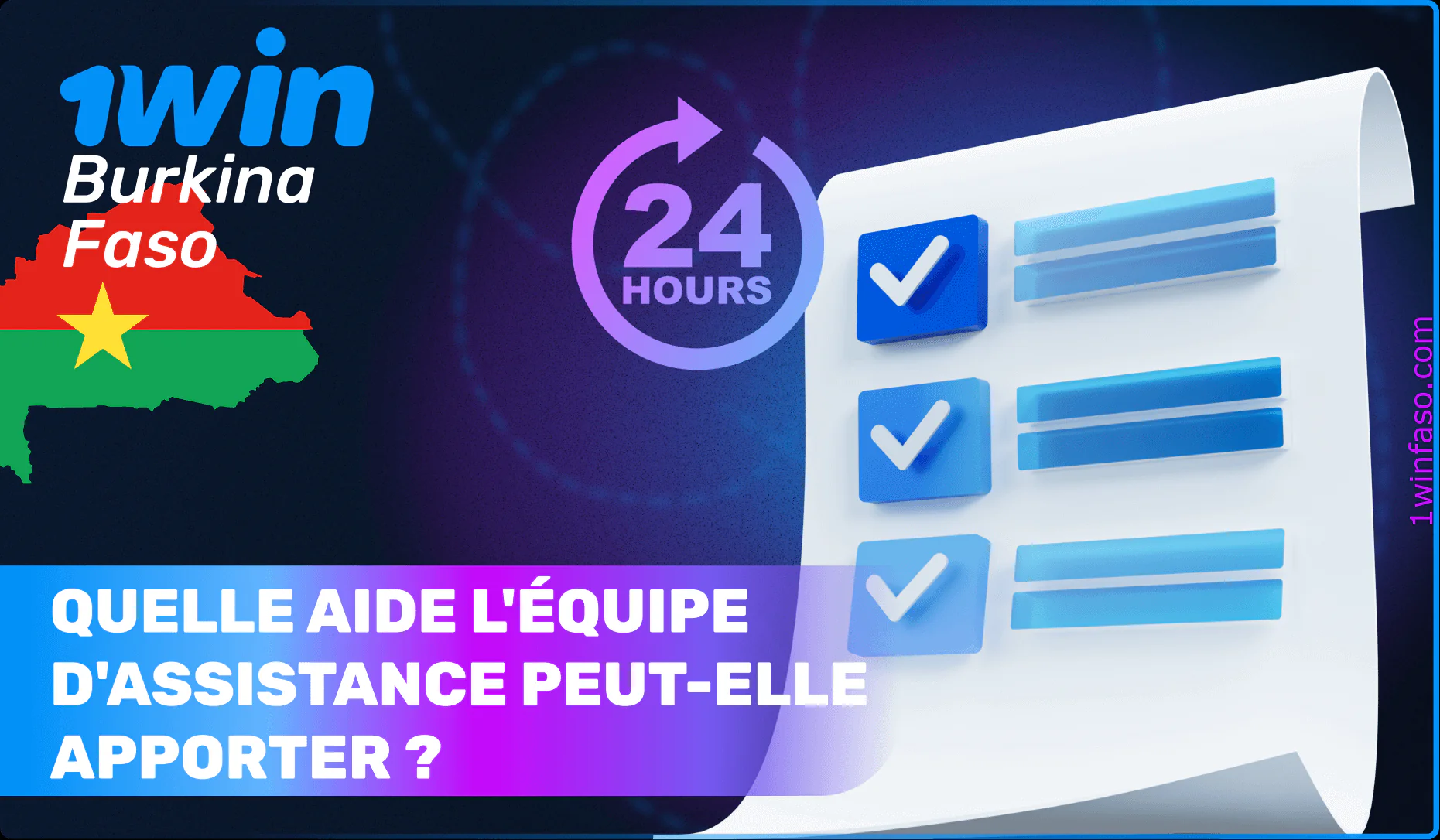 Aide que le support 1win peut fournir.