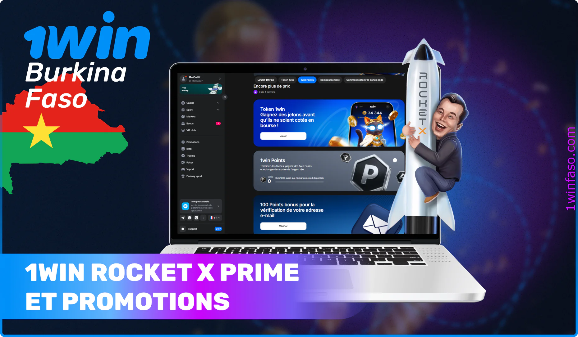 Large éventail de 1win Rocket X Prime et promotions pour les nouveaux clients et les clients actuels