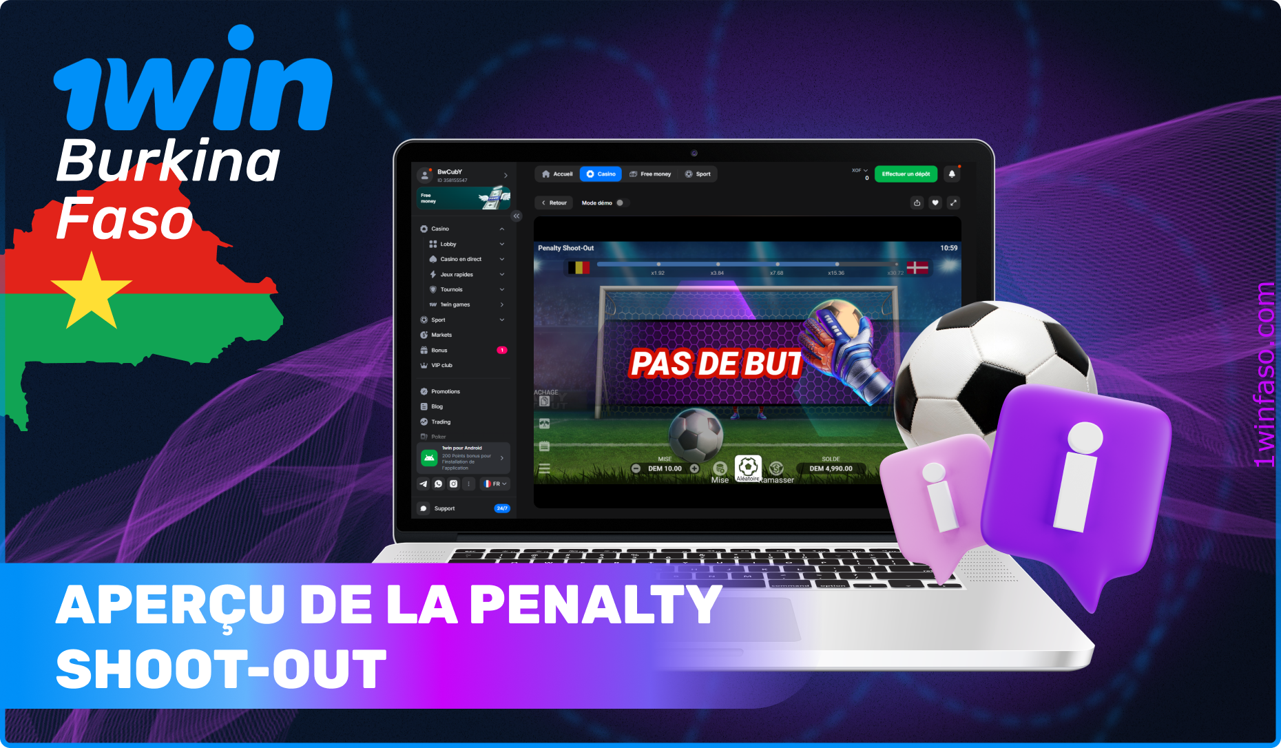 Penalty Shoot-Out - est un jeu passionnant avec un taux de gain élevé disponible pour les utilisateurs du casino 1win