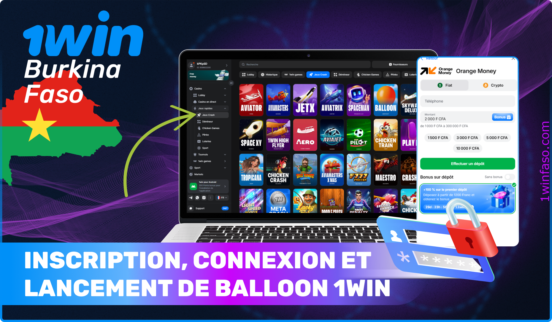 Commencer à jouer à Balloon 1win est facile&nbsp;: de l’inscription à votre premier décollage en quelques minutes seulement