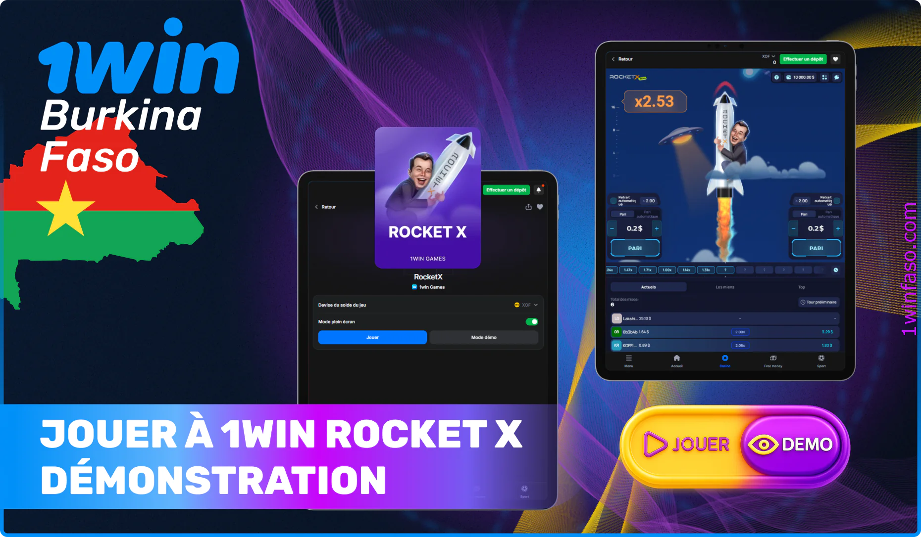Guide comment Jouer à 1win Rocket X Démonstration Jeu sans perdre d'argent