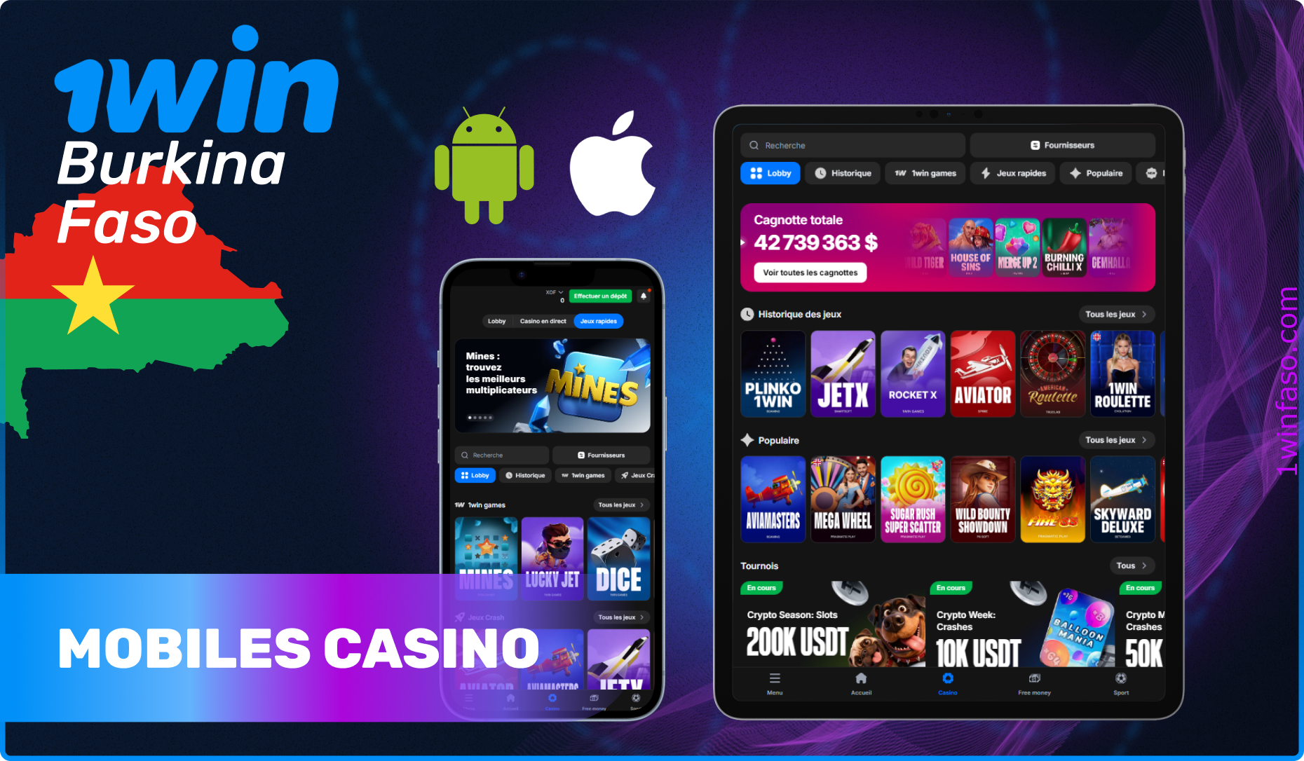 Tout sur 1win Mobiles Casino pour votre confort