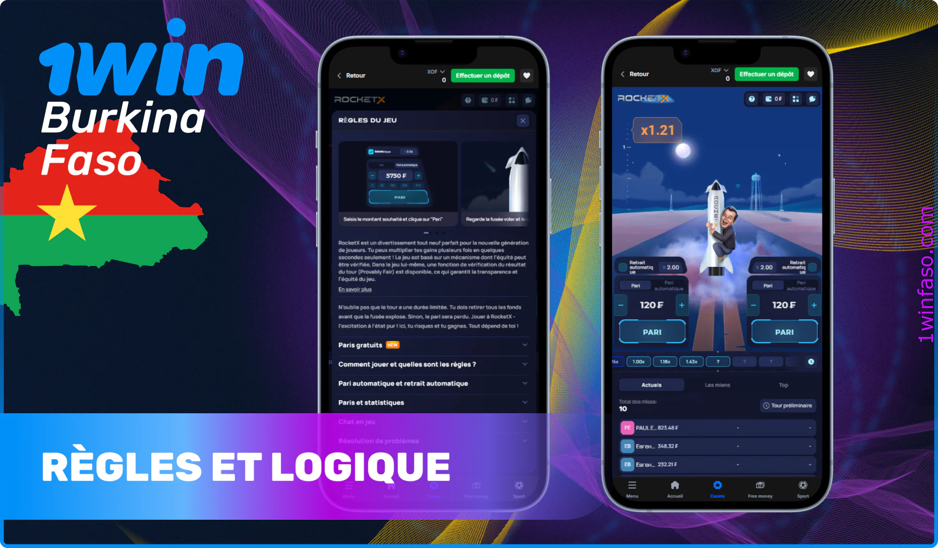 Règles et logique du jeu 1win RocketX